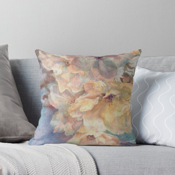 Cherry Blossoms 'n Lace Throw Pillow
