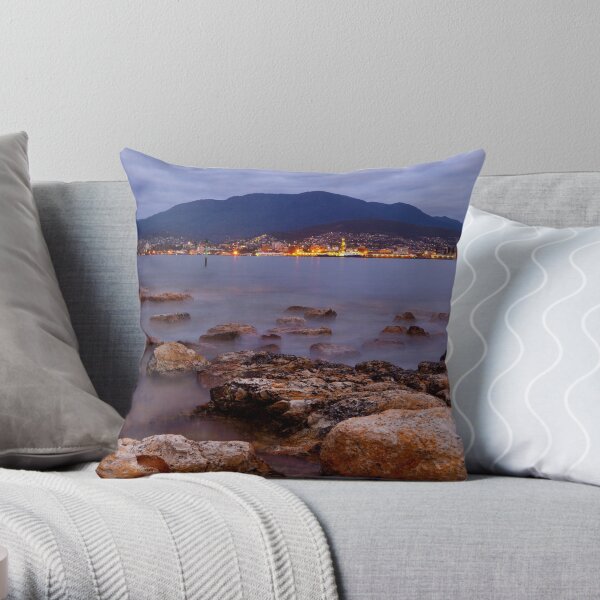 Hobart from Kangaroo Bluff Throw Pillow