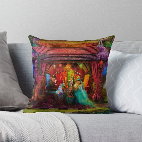 A Mad Tea-Party Throw Pillow