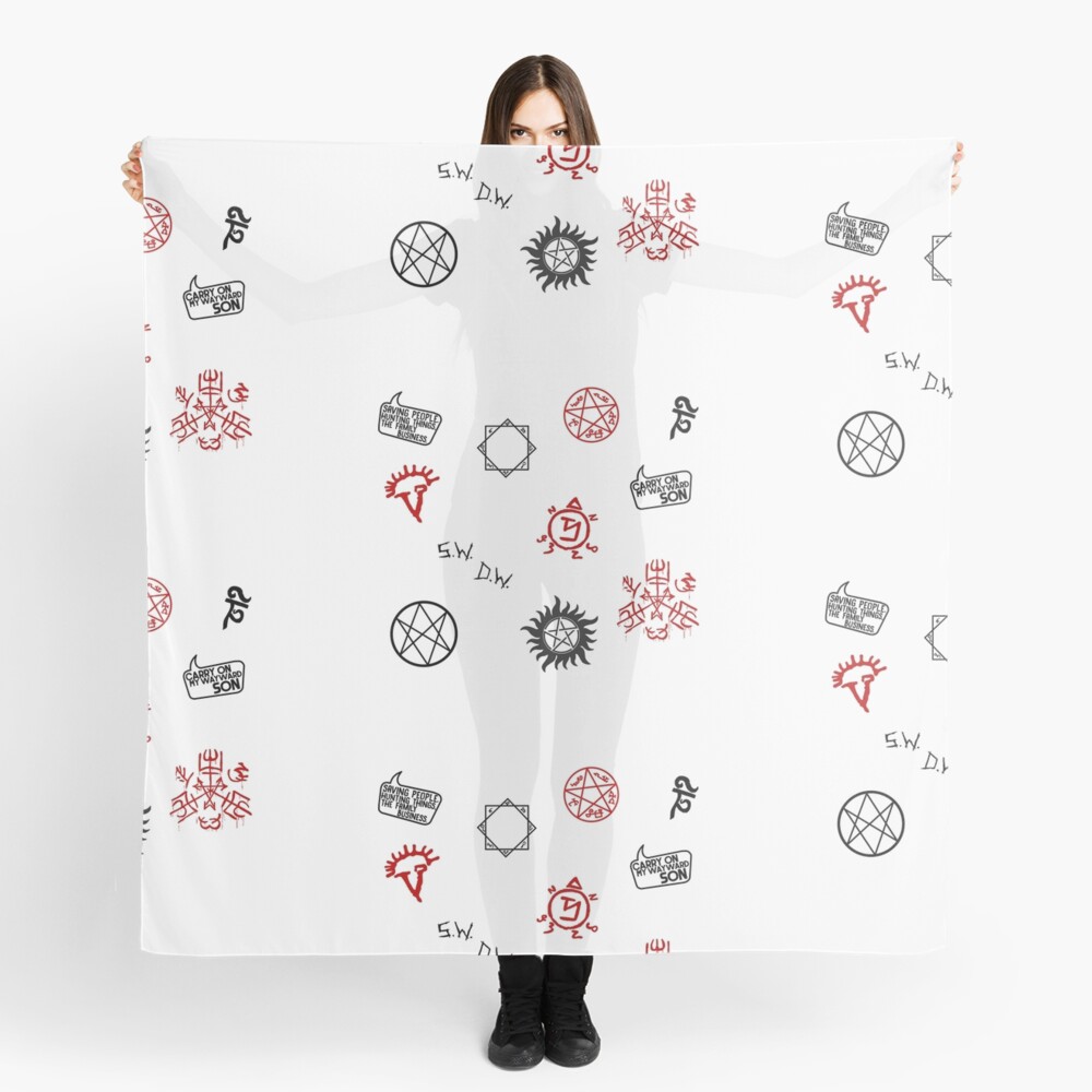 Supernatural Sigils and Symbols Scarf