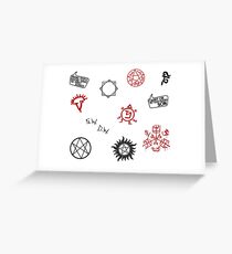 Übernatürliche Sigillen und Symbole Grußkarte