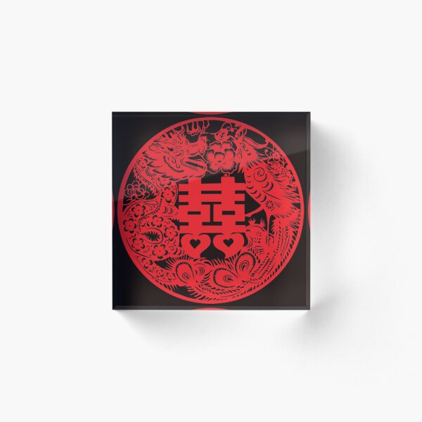chinese double happiness Acrylic Block