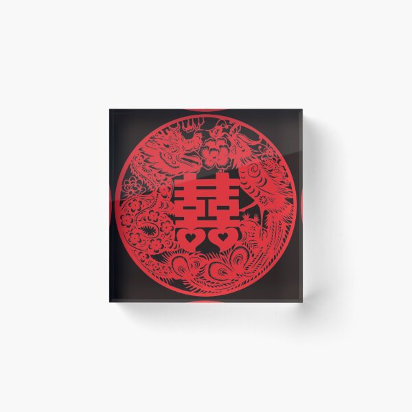 chinese double happiness Acrylic Block