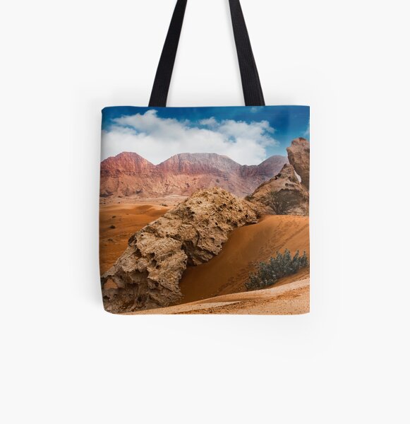 Camel Rock, Fujairah All Over Print Tote Bag