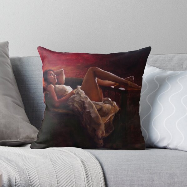 Sitting by the Fire Throw Pillow