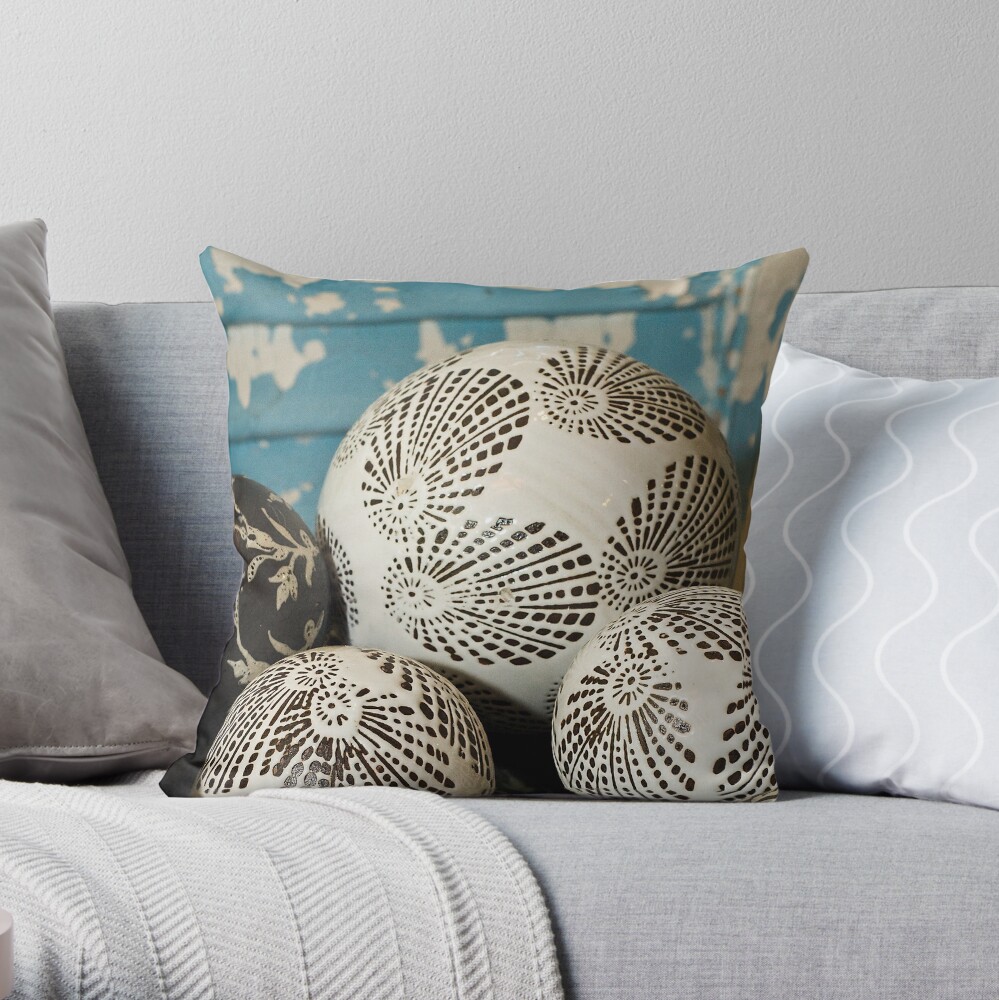 Porcelain Balls Throw Pillow