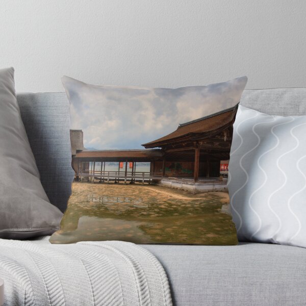 Water Shrine Throw Pillow