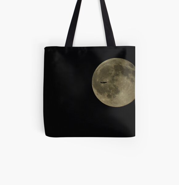 Moon Flyby All Over Print Tote Bag