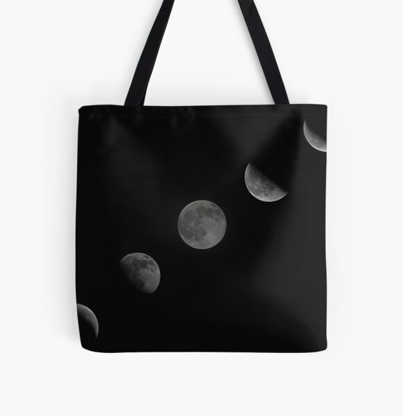 October Moon Cycle All Over Print Tote Bag