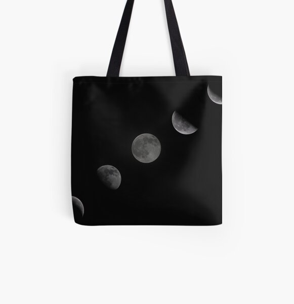 October Moon Cycle All Over Print Tote Bag