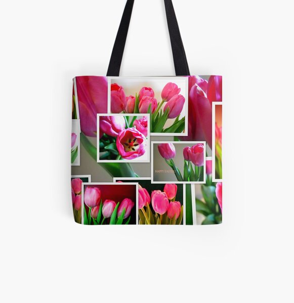 Tulips Collage All Over Print Tote Bag