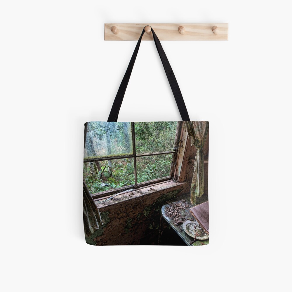 Shack in the Woods, Window Tote Bag