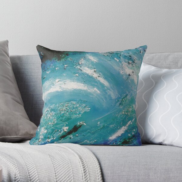 Sea Abstract Throw Pillow