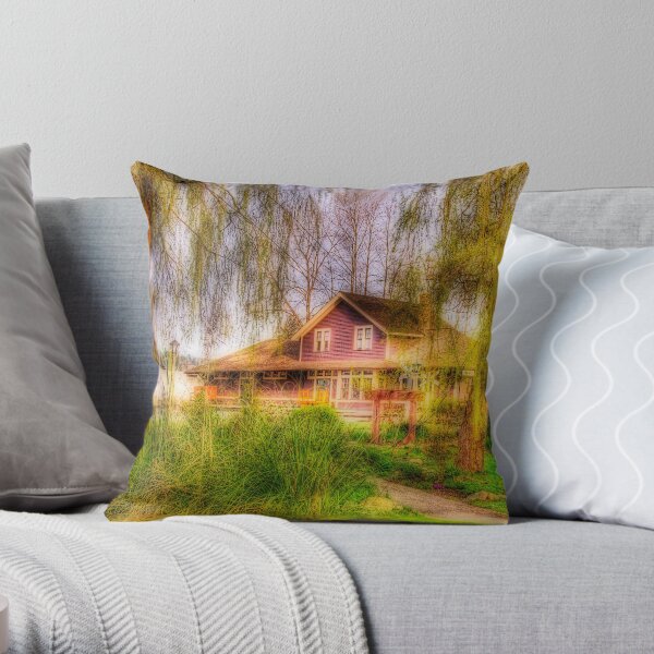 Port Moody Train Station Museum Throw Pillow