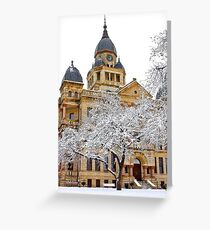 Denton County Courthouse Snow Day Greeting Card