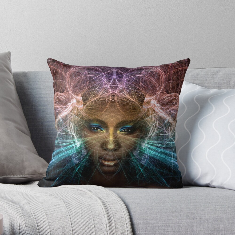 Isis goddess of rebirth and magic Throw Pillow
