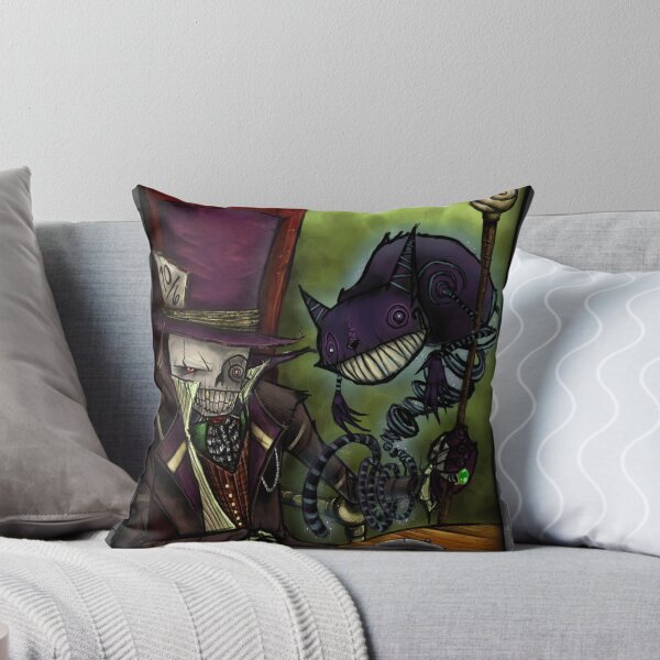The Bad Hatter Throw Pillow
