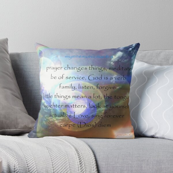 mymnemonicmantras Throw Pillow