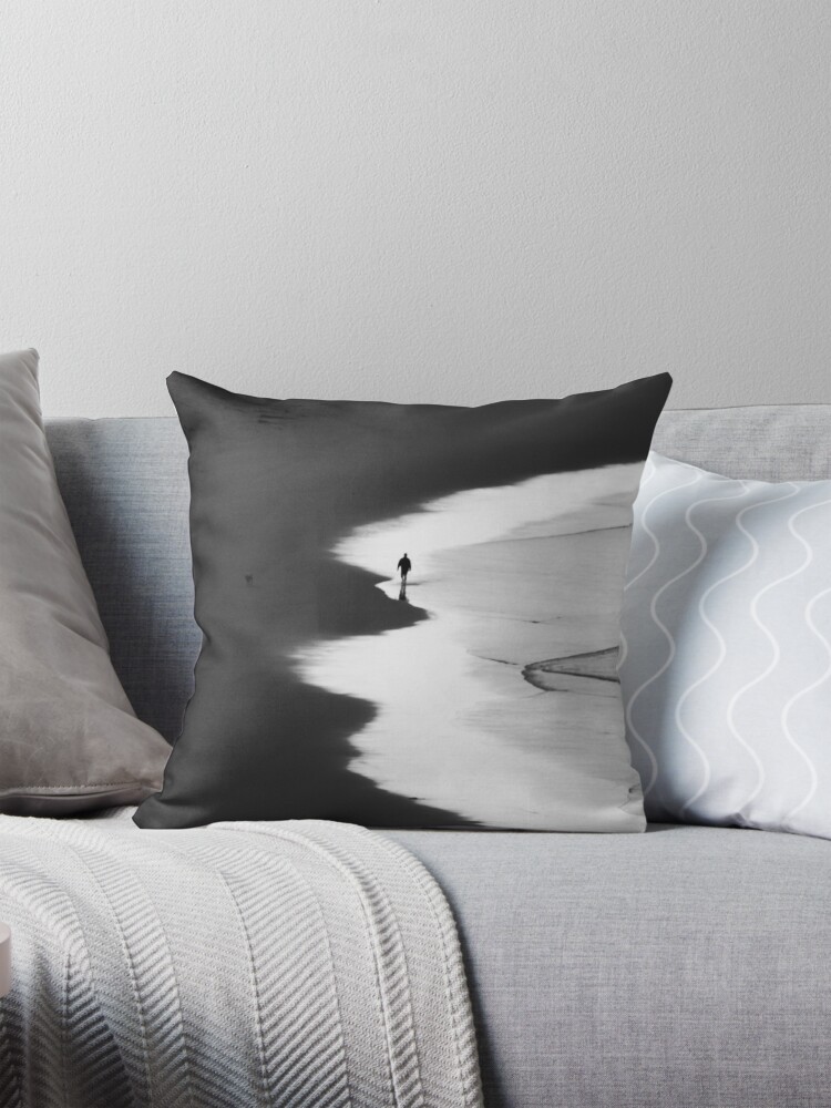 Thumbnail 1 of 4, Pillow, Walking The Tideline designed and sold by ronmoss.