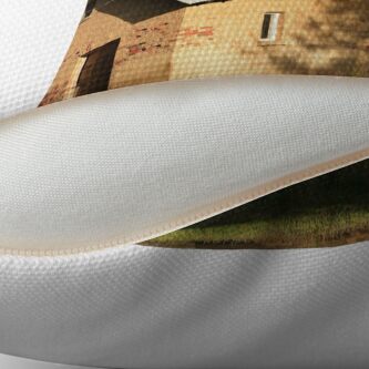 Alternate view of Workers quarters, "Cheshunt" Throw Pillow