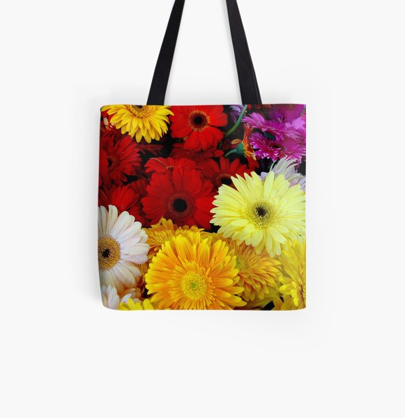 Gerberas All Over Print Tote Bag