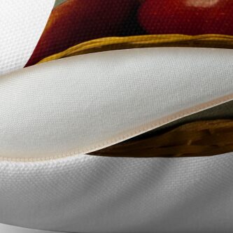 Alternate view of Cesto di mele e banane Throw Pillow