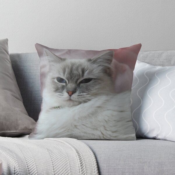 Ragdoll Cat Throw Pillow
