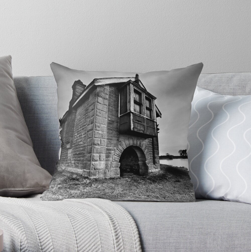 Boat house Throw Pillow