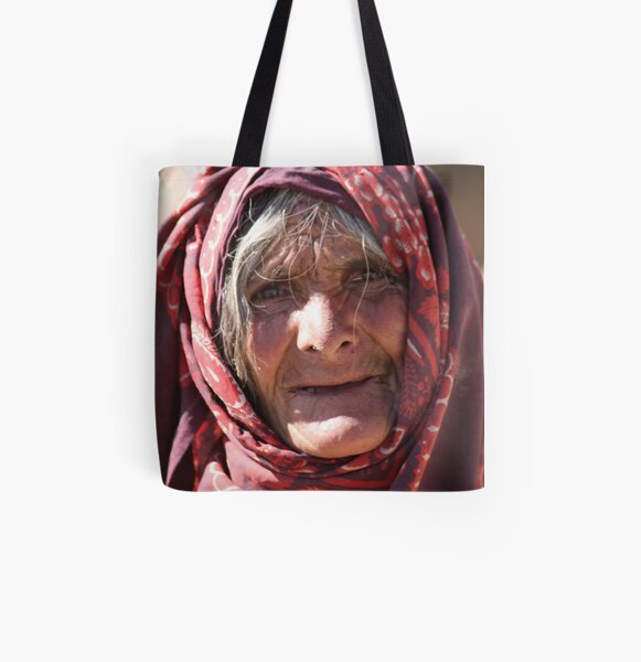Old Woman (afghanistan) All Over Print Tote Bag