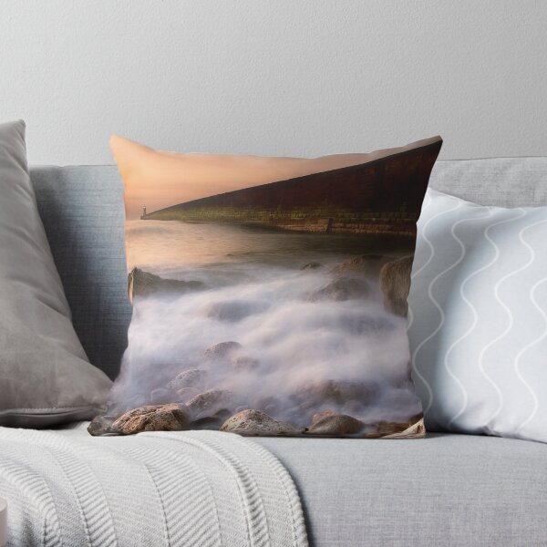 Tynemouth Pier Throw Pillow