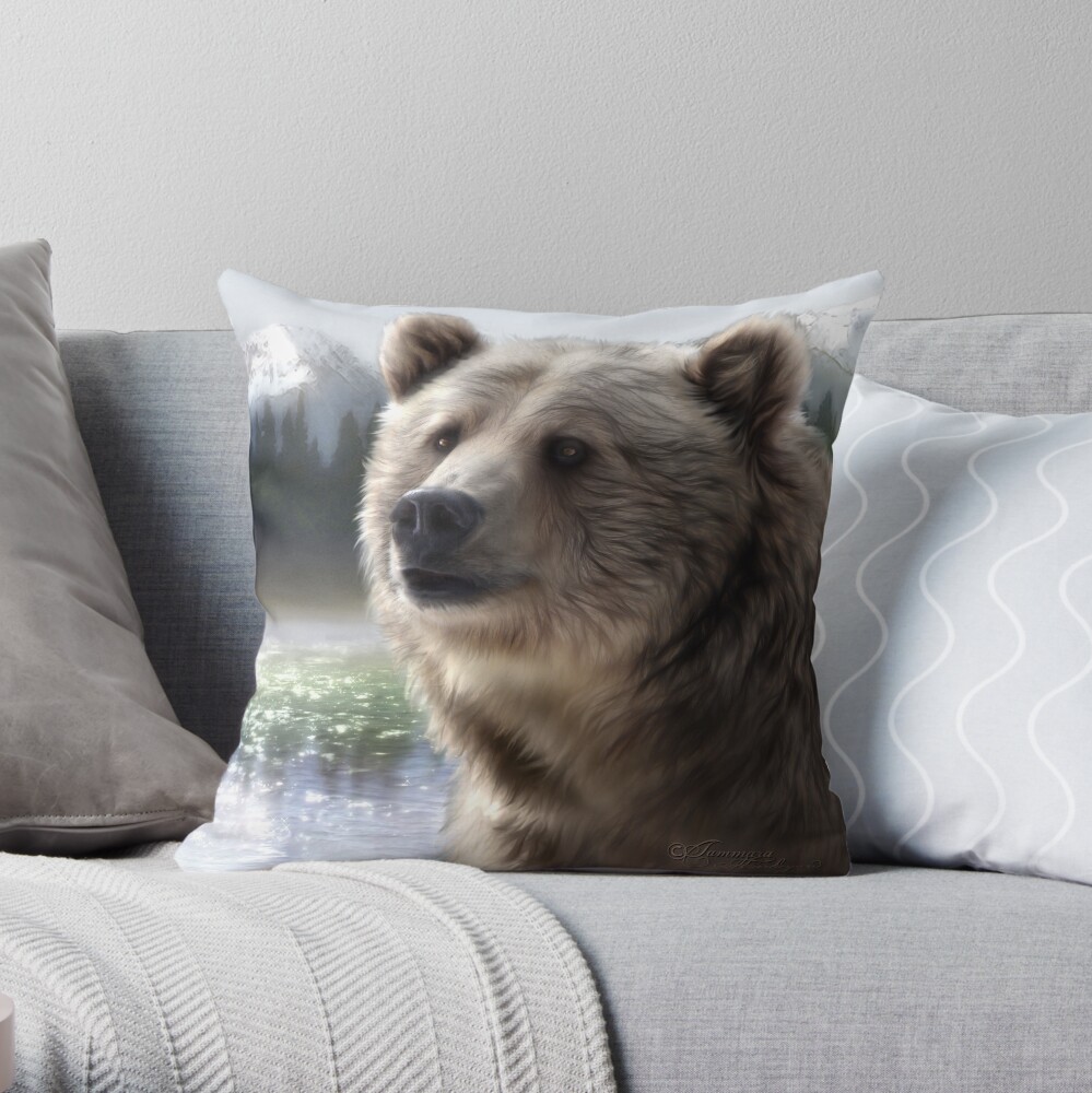 Spirit Bear Throw Pillow