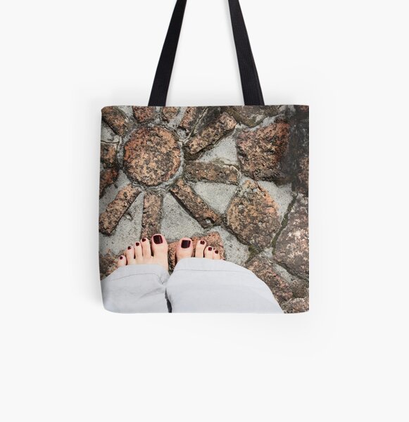 Feet on the bricks All Over Print Tote Bag