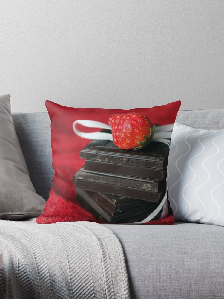 Thumbnail 1 of 4, Pillow, Dark Chocolate Love designed and sold by SpicieFoodie.