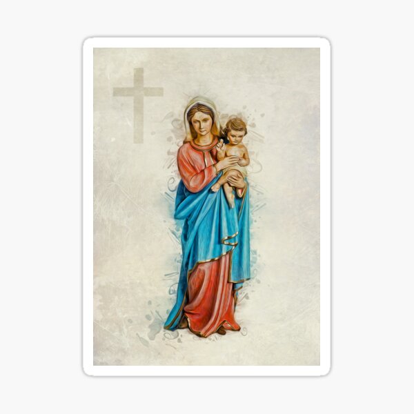 Virgin Mary And Jesus Sticker