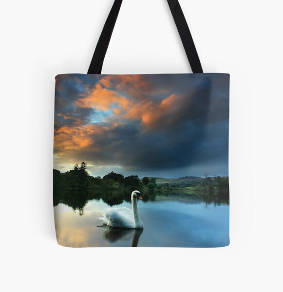 Swan @ sunset All Over Print Tote Bag