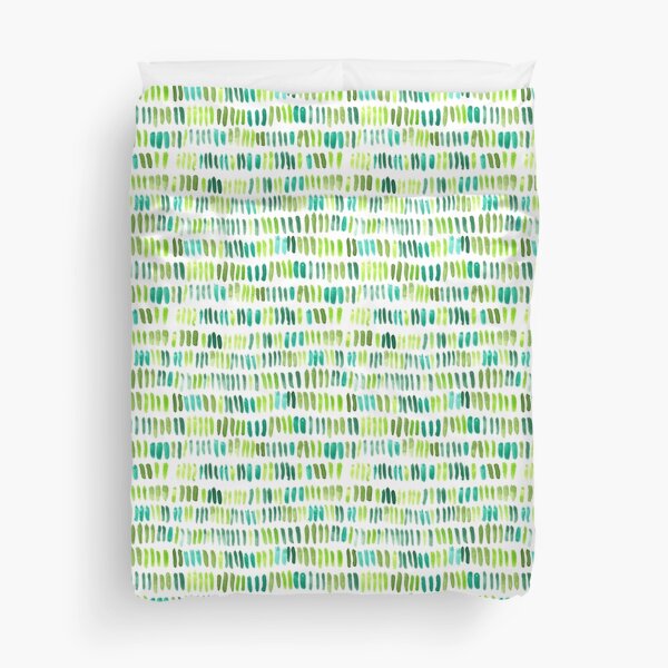 Green watercolour brushstrokes Duvet Cover