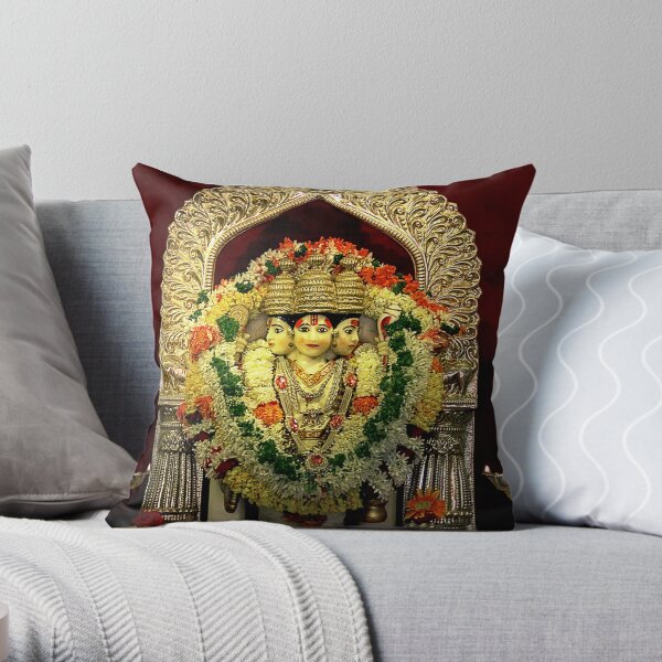 The Deities of India - Lord Dattatreya Throw Pillow