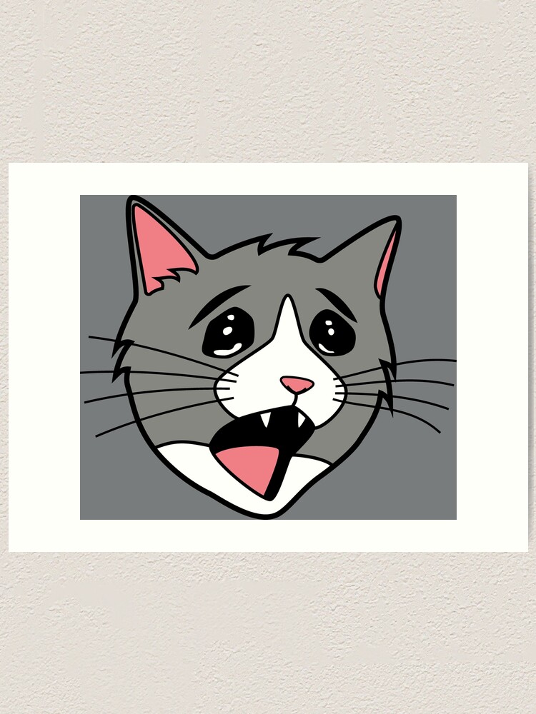 "Screaming Cat Meme" Art Print by TheRedCat Redbubble