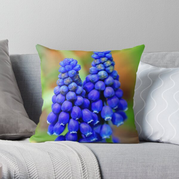 Grape Hyacinth Throw Pillow