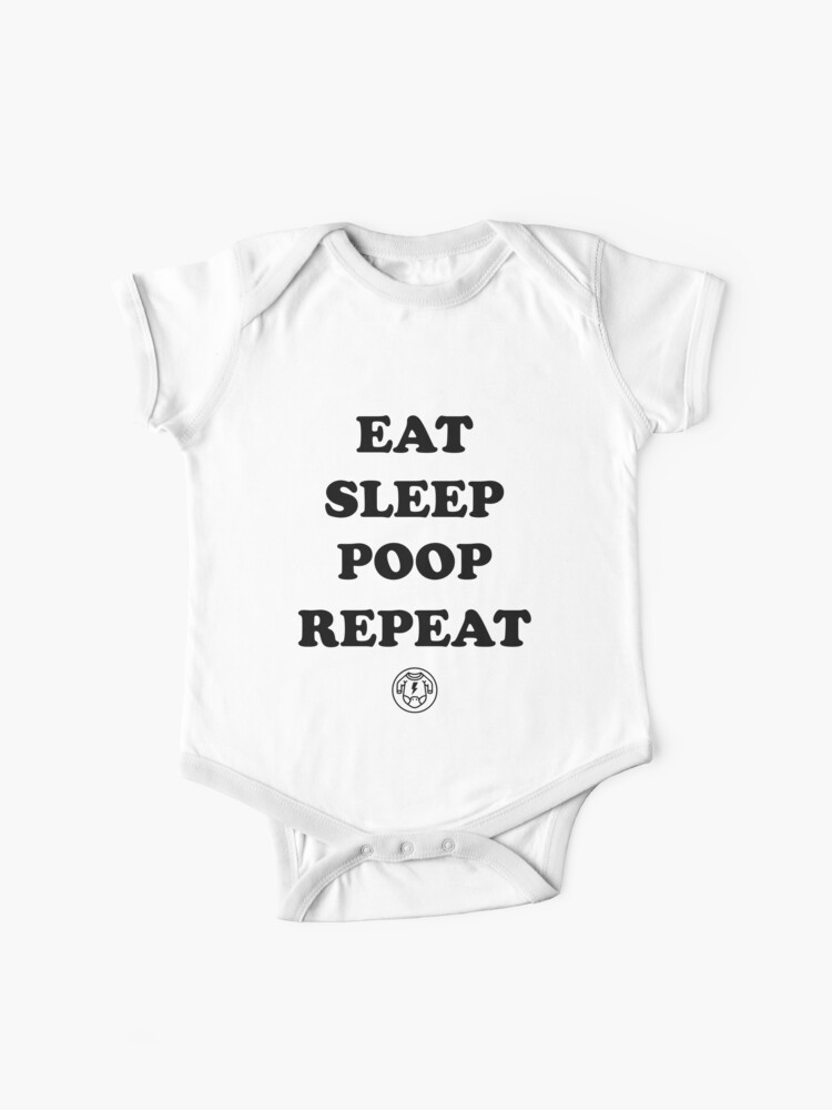 014 Eat Sleep Poop Repeat Infant Long Sleeve One Piece baby boy girl shower new