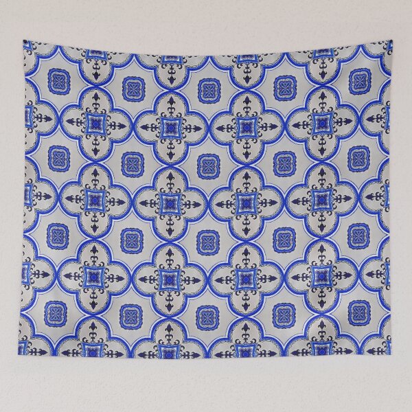 Item preview, Blue pattern on a gray background, mosaic, majolica designed and sold by fiolika.