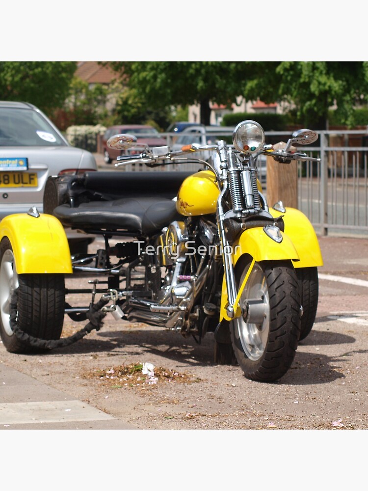 Fashion yellow trike motorcycle