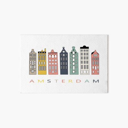 Amsterdam colorful canal houses Art Board Print