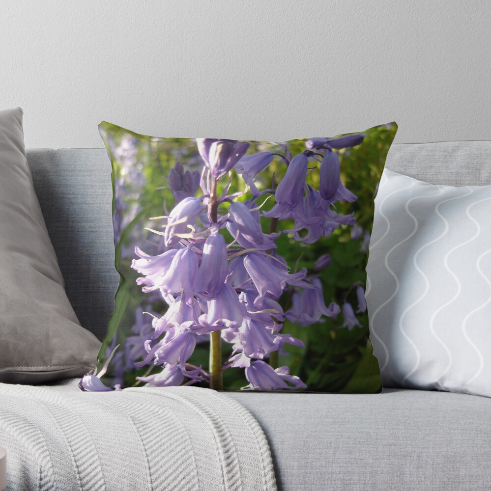 Bluebells Throw Pillow