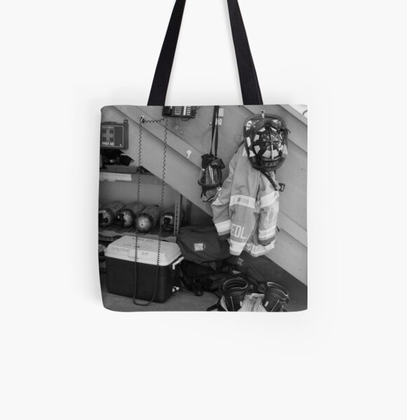 Still Life, Fire Fighter All Over Print Tote Bag