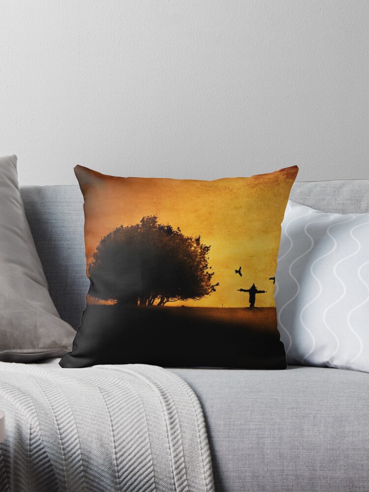 Thumbnail 1 of 4, Pillow, S C A R E part 2 designed and sold by ronmoss.
