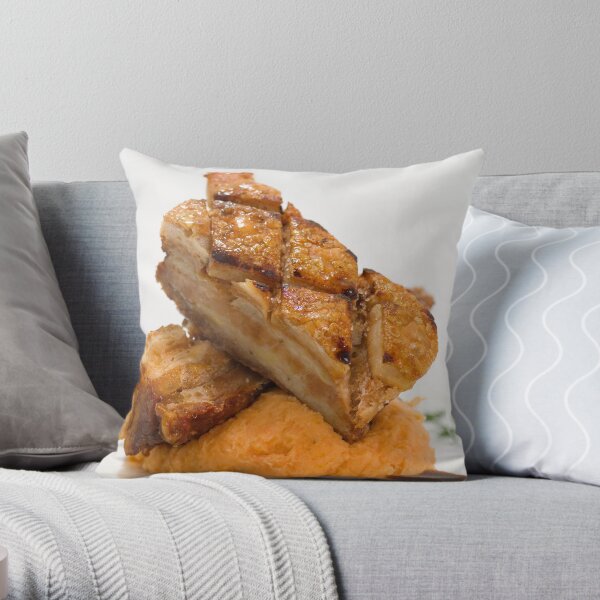 Pork Belly - Food Photography Throw Pillow