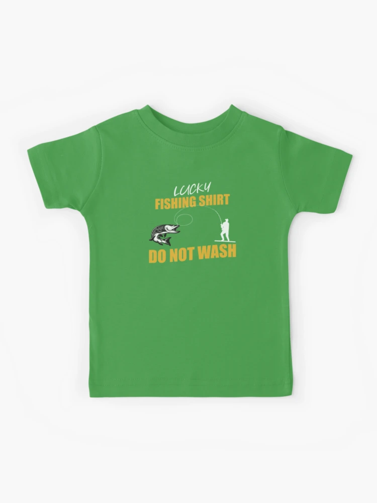 inktastic Lucky Fishing Shirt- Fish Youth T-Shirt