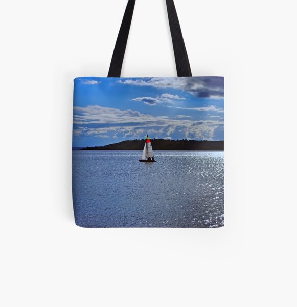 Sailing Bliss on the Lake All Over Print Tote Bag