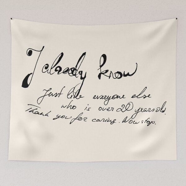 Item preview, I Already Know - Cursive designed and sold by baudrillier.